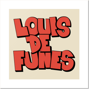 Louis de Funès Comic Typo Design - A Colorful Homage Posters and Art